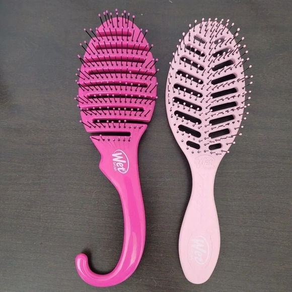 2X Wet Brush Go Green Speed Dry Pink & Wet Brush Shower Detangler Pink Set  16CT - Picture 1 of 3